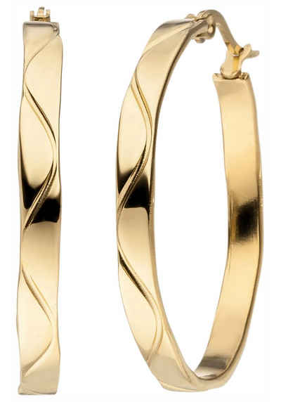 JOBO Paar Сережки-кільця, Edelstahl gold-farben 34 mm