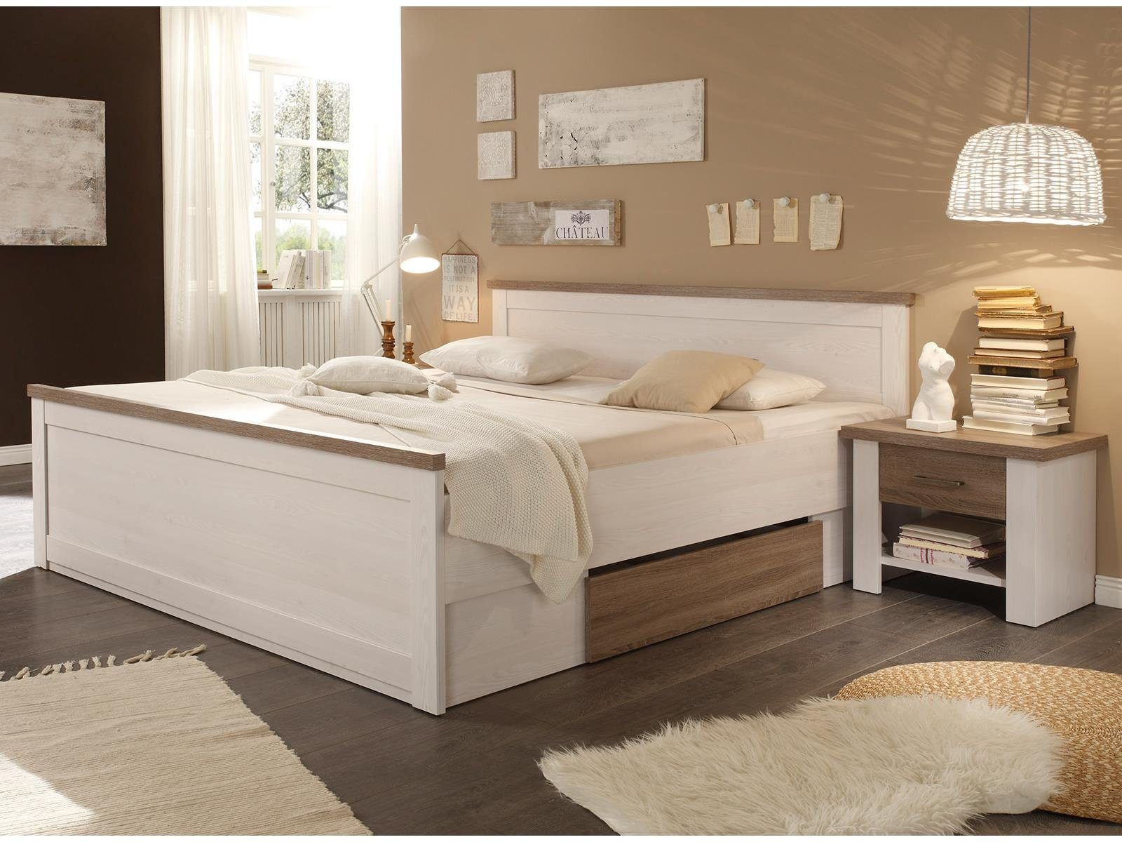Weiße Landhausstil Betten 140x200 online kaufen | OTTO