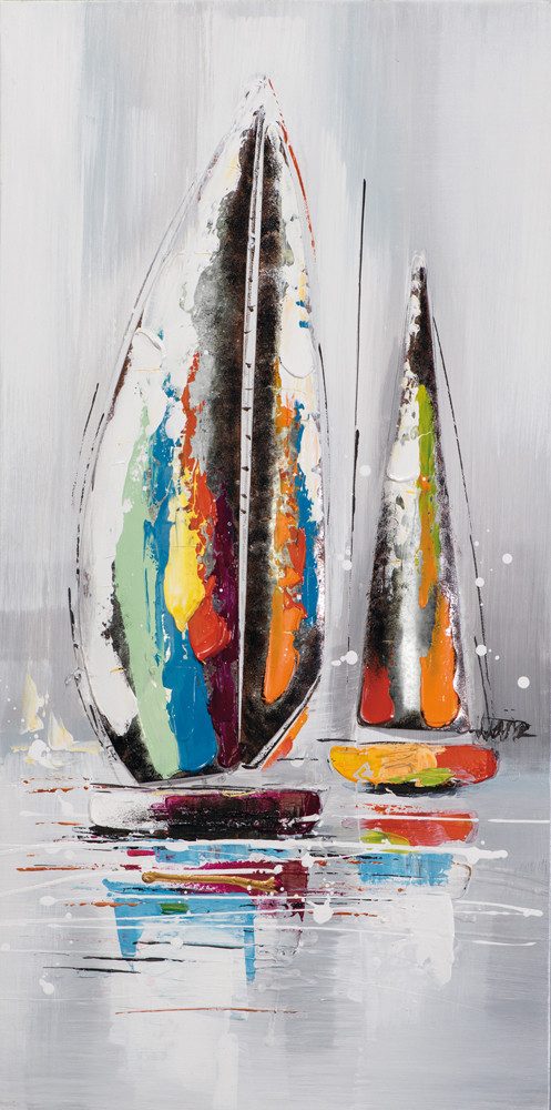 ArtUniverse Gemälde Segelboot 40 x 80 cm, Naturmotiv