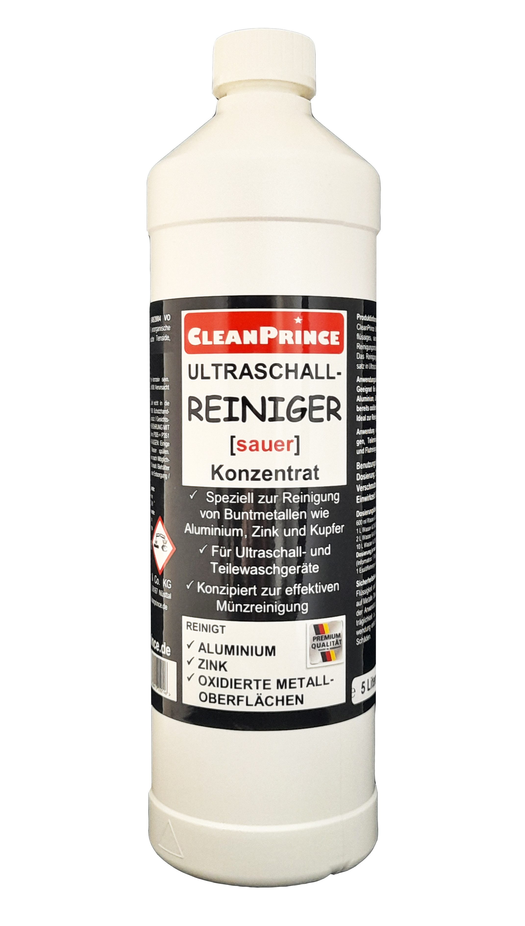 CleanPrince Ultraschallreiniger Ultraschallreiniger Konzentrat sauer CP850300