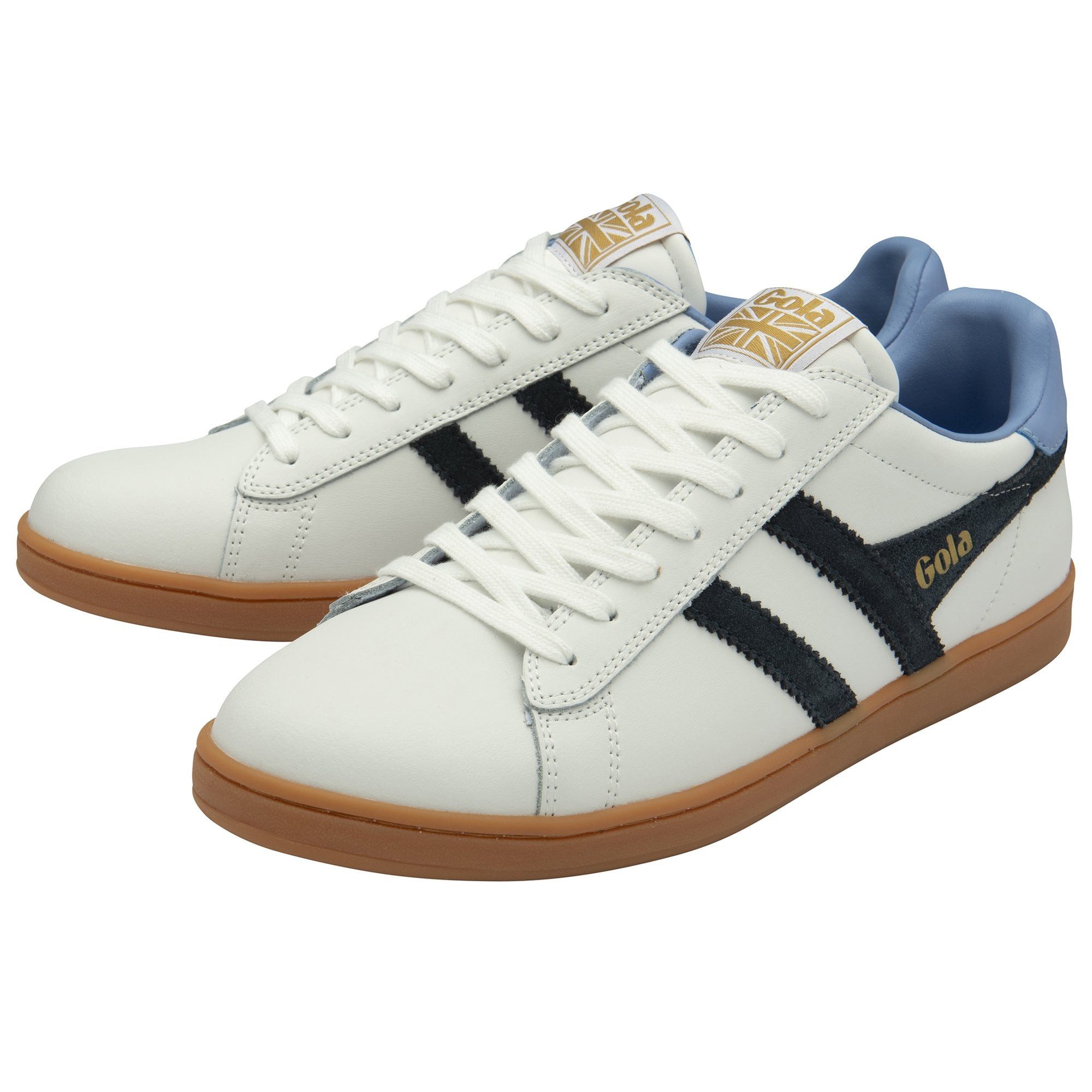 Equipe II Leder weiss/navyblau/hellblau Herren Sneaker