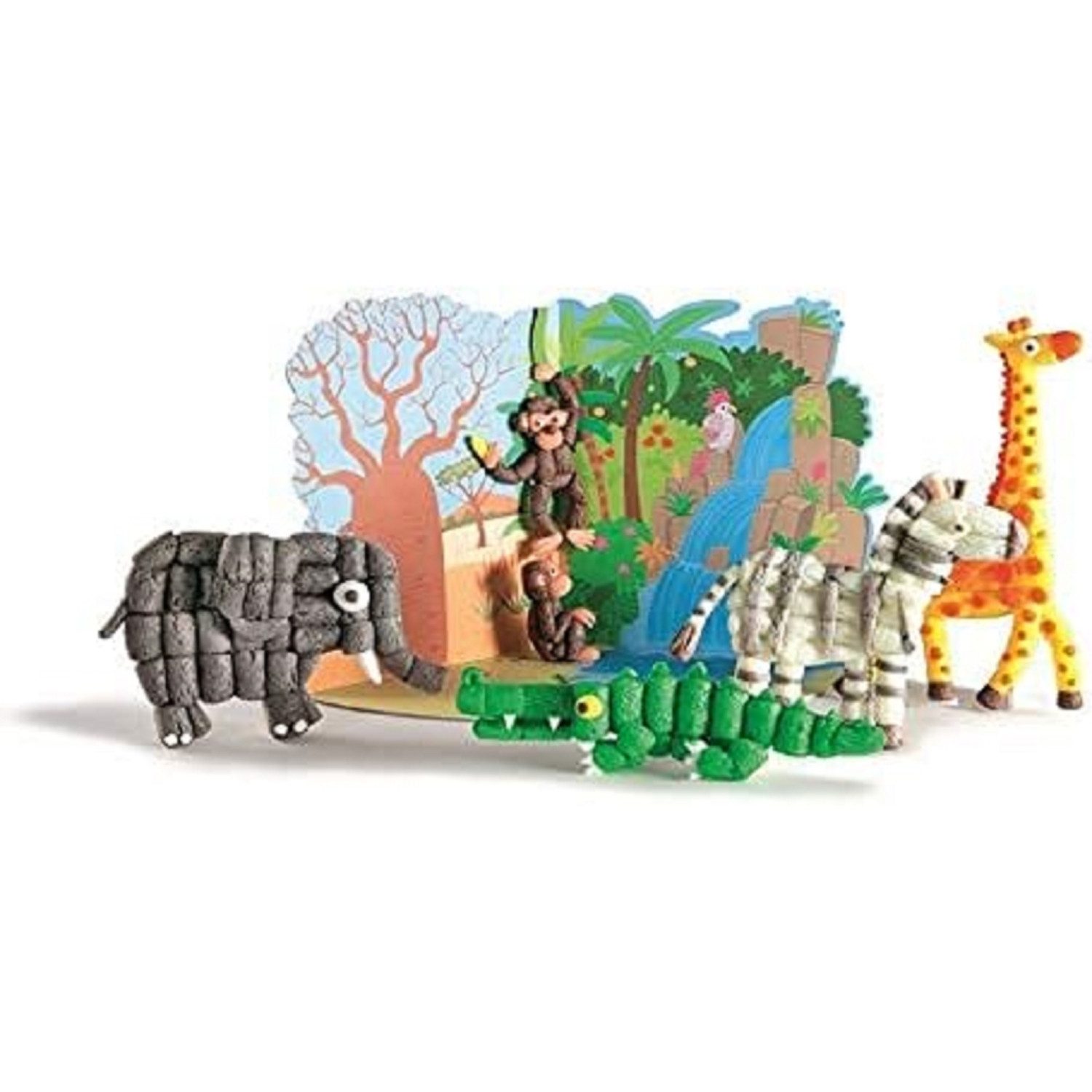 PlayMais Kreativset Classic World JUNGLE – Kreatives Spielen, Bastelspiel Set Motorik, Made in Germany