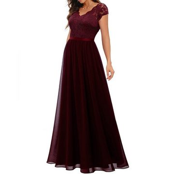 AFAZ New Trading UG Abendkleid Damen kleid einfarbig Taillenkleid Cocktailkleid Partykleid Maxikleid