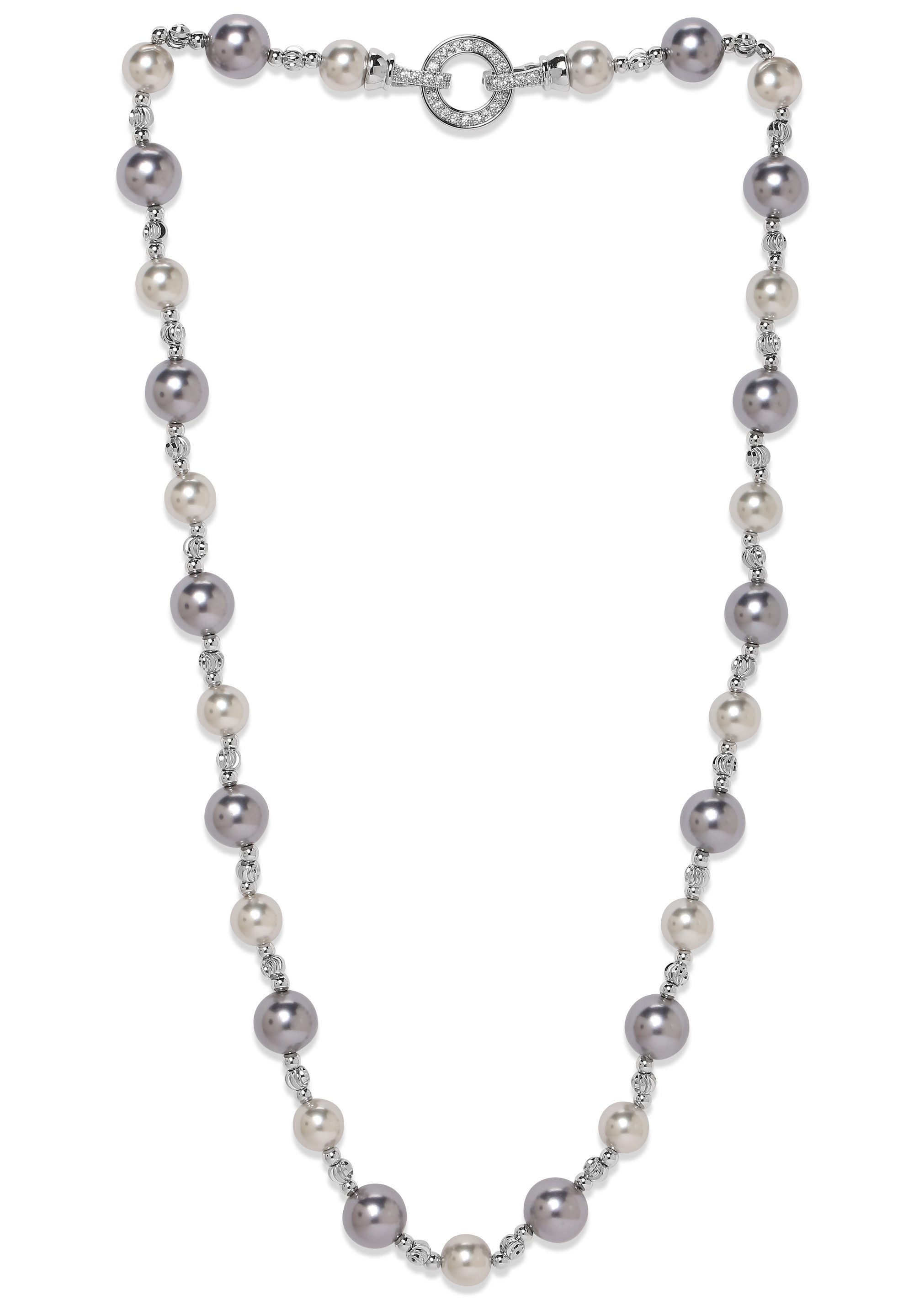 MISH Perlenkette Valeria, Graue Perlen, sicherer Verschluss günstig online kaufen