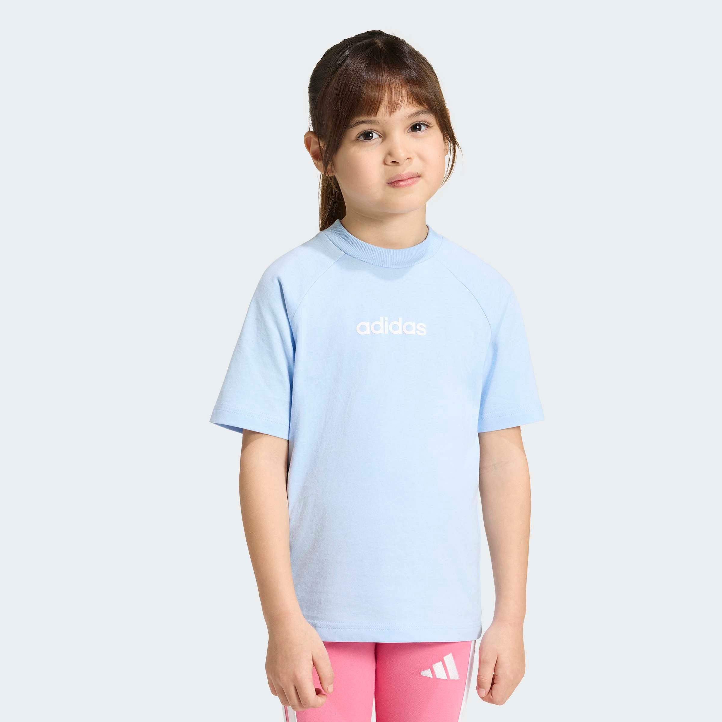 adidas Sportswear T-Shirt LK LIN TEE 160 für Kinder, Rundhalsausschnitt, ohne Verschluss, weiches Material
