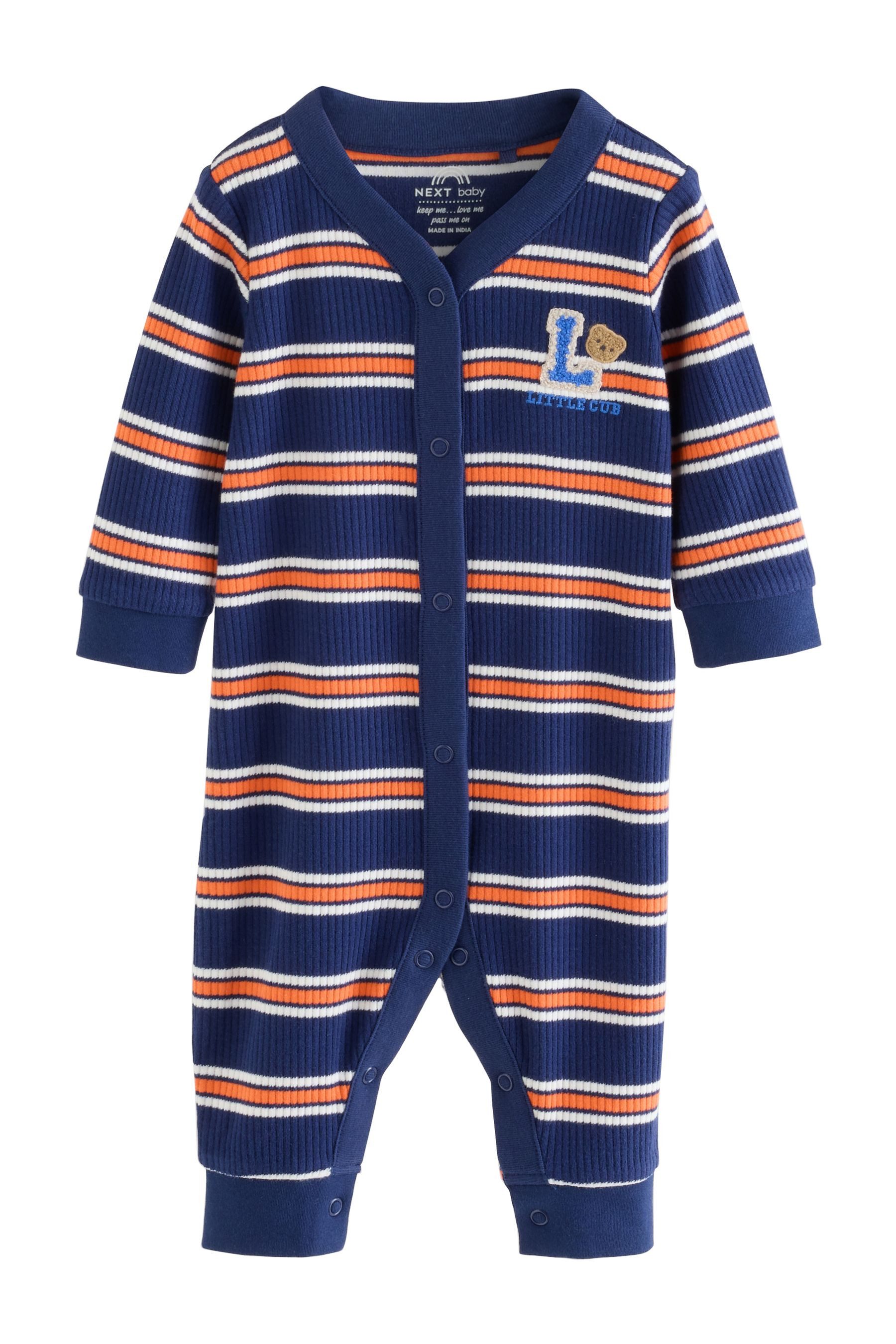 Next Schlafoverall Babyschlafanzüge mit Zweiwege-RV, 4er-Pack (3-tlg) – Bild 5 von 5