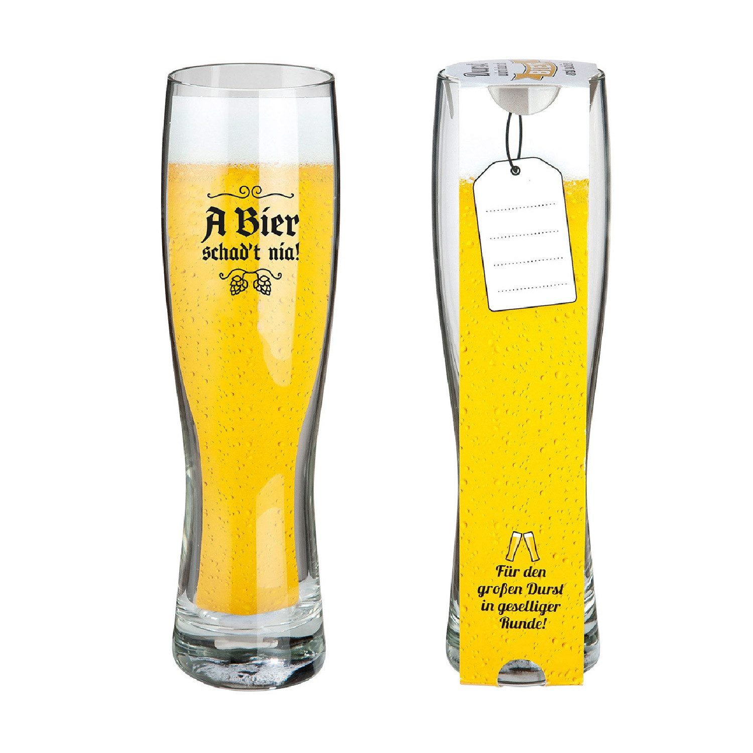 GILDE Bierglas Weizenglas „A Bier schad't nia!“ 500ml 63047, Glas