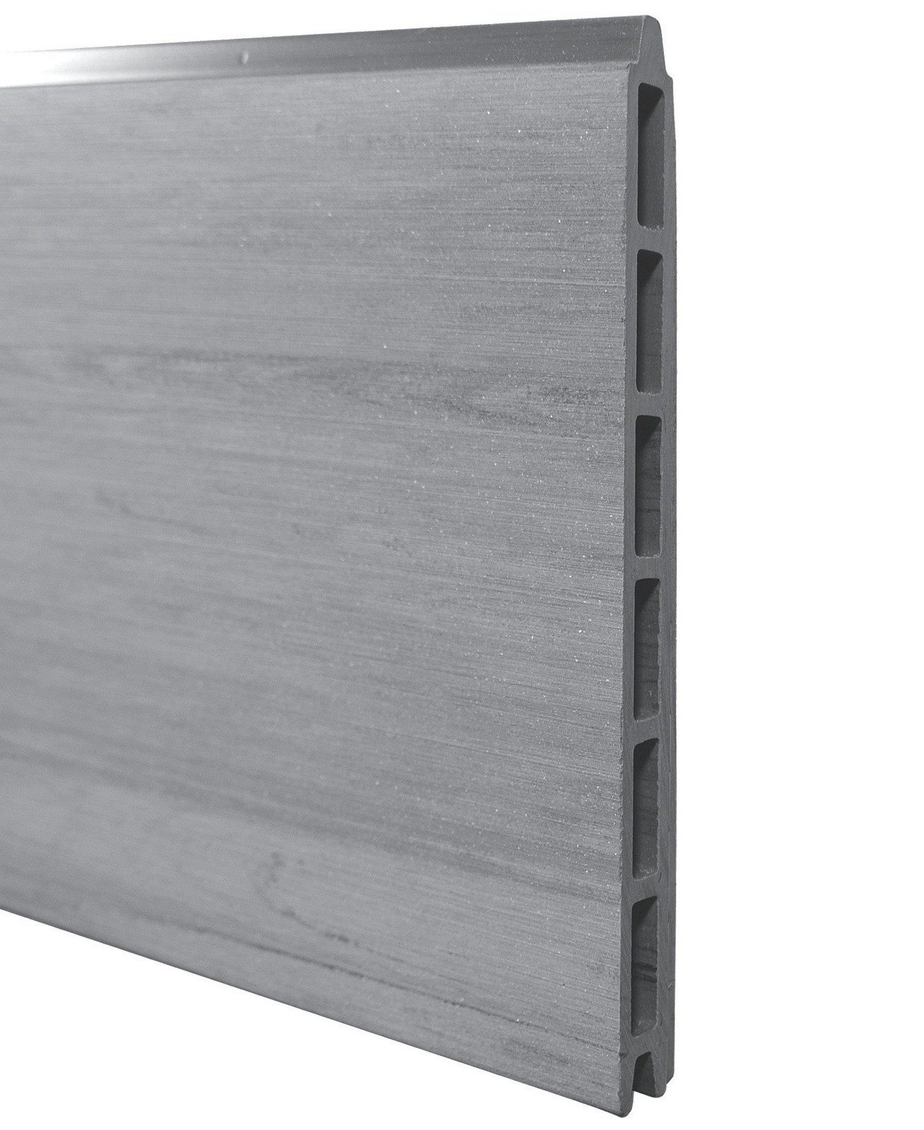 WPC Profi Zaun WPC Sichtschutzzaun MUSTER Handmuster 15 cm grau mix, (WPC Zaun, Musterstück 15 cm)