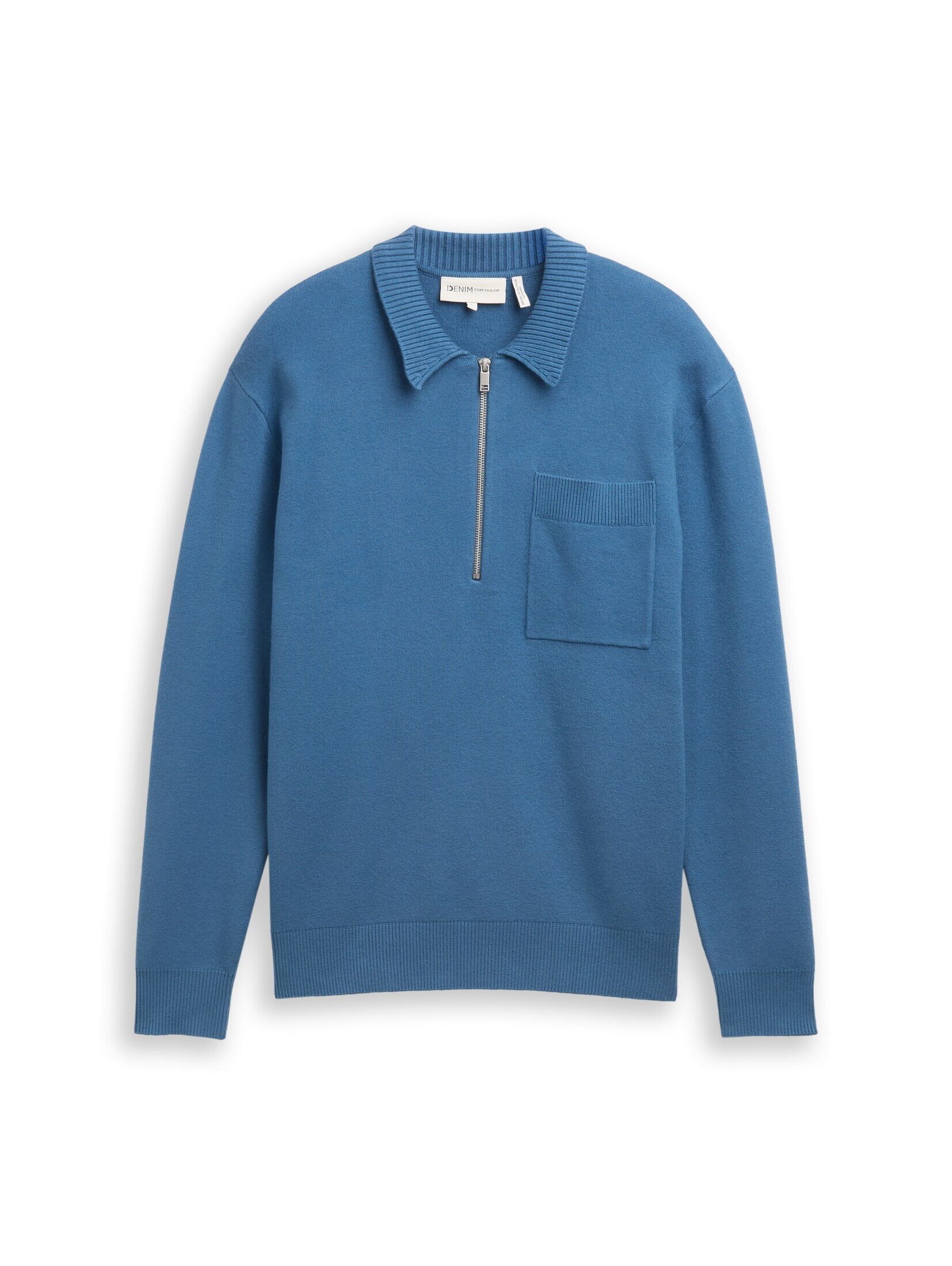 TOM TAILOR Denim Strickpullover Pullover & Strickjacken Relaxed Fit Strickpullover mit Polokragen