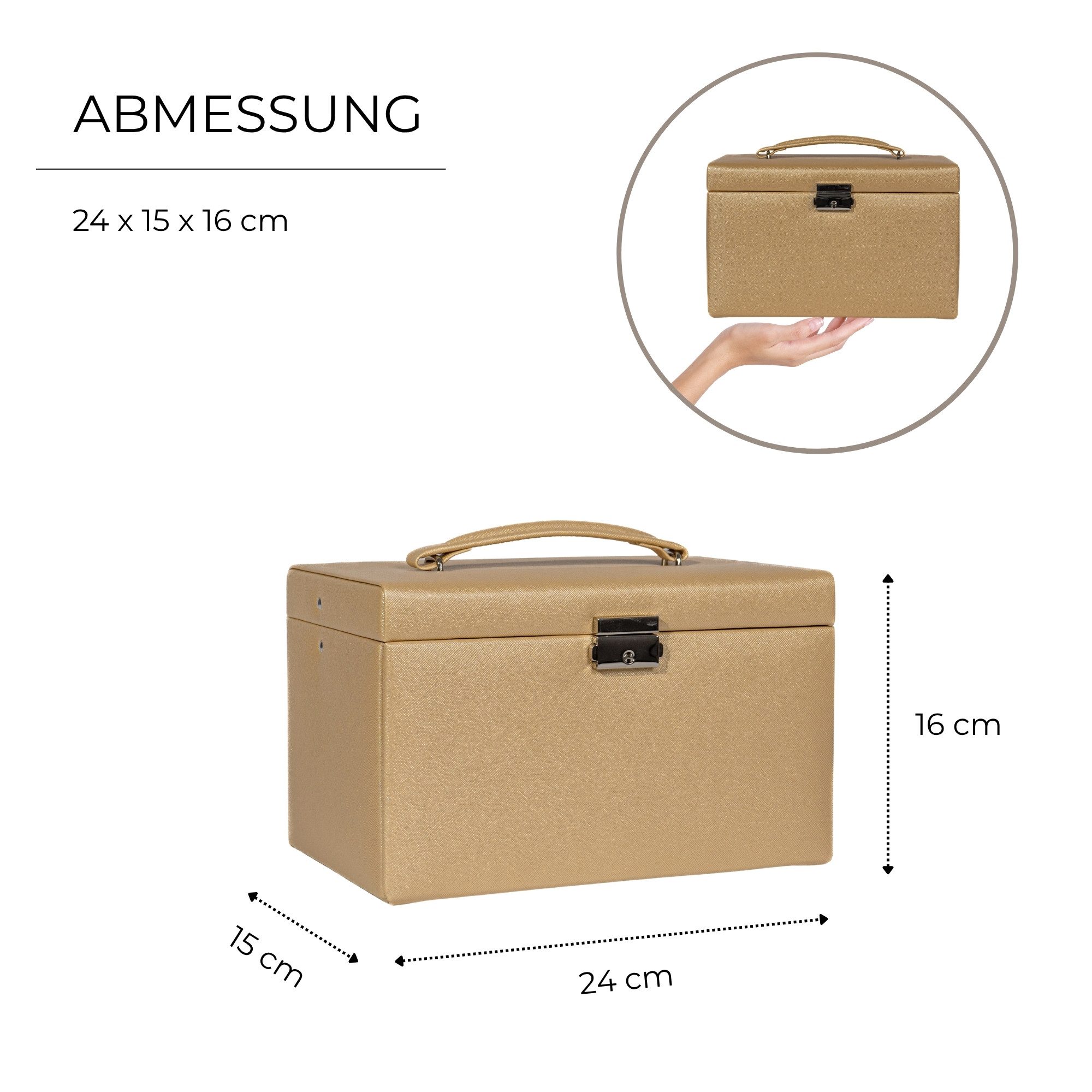 Friedrich23 Schmuckkasten Jolie 2.0 Kreuznarben-Optik günstig online kaufen