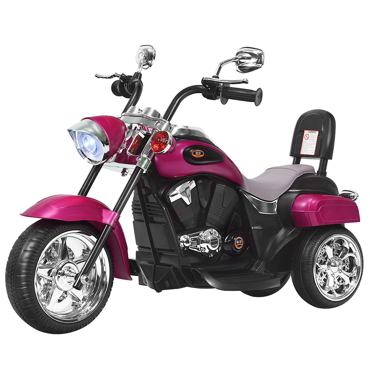 COSTWAY Elektro-Kindermotorrad, 6V mit Hupe & Vor-und Rückwärtsschalter