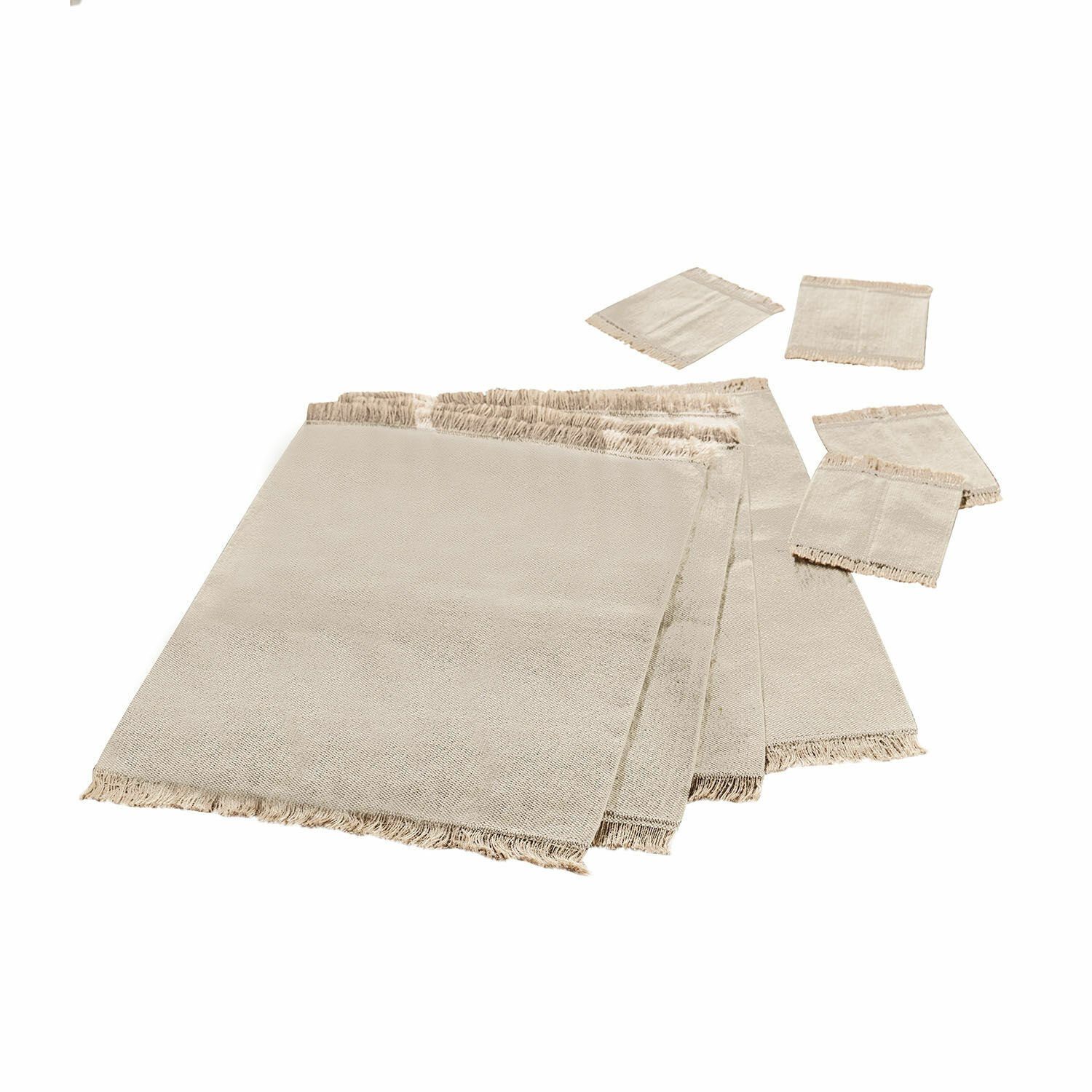 Platzset Platzset und Untersetzer 4er Set Abitain beige