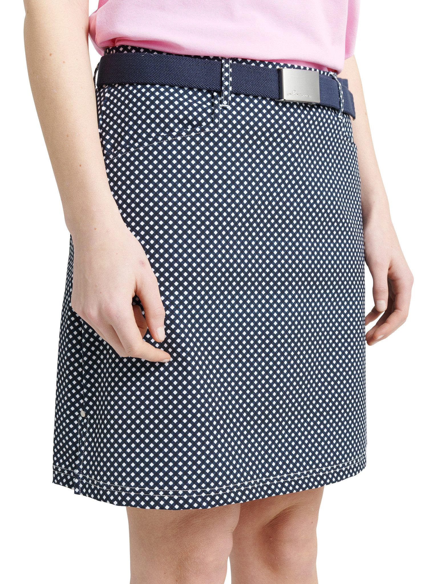 Abacus Sportswear Skort Abacus Golf Skort Merion 45cm Navy-Gemustert Damen