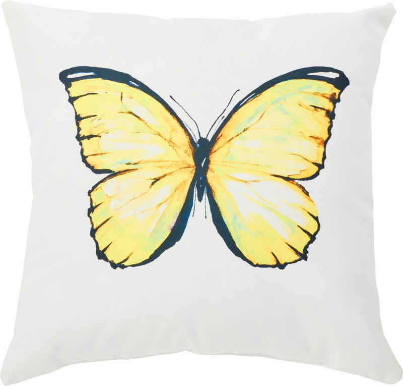 done.® Dekokissen Butterfly, Beidseitig bedrucktes Outside Kissen inklusive Füllung