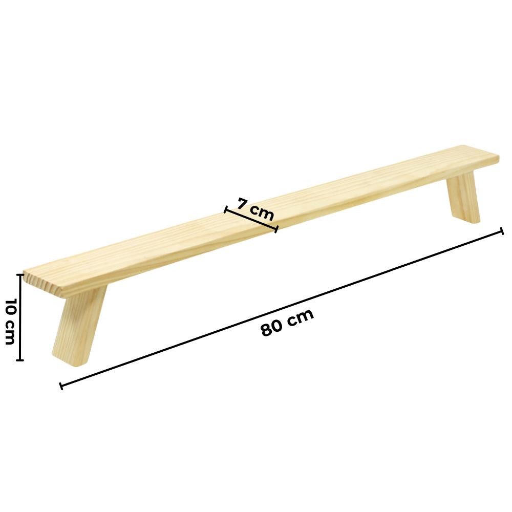 Dekohelden24 Schwibbogen Holz-Schwibbogenbank, ca. 80 x 7 x 10 cm, natur