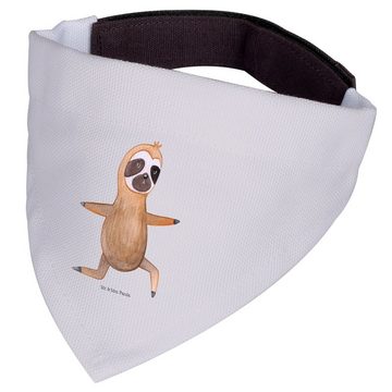 Mr. & Mrs. Panda Hundefliege Faultier Yoga - Grau Pastell - Geschenk, Tuch, Halstuch, klein, Hunde, Polyester