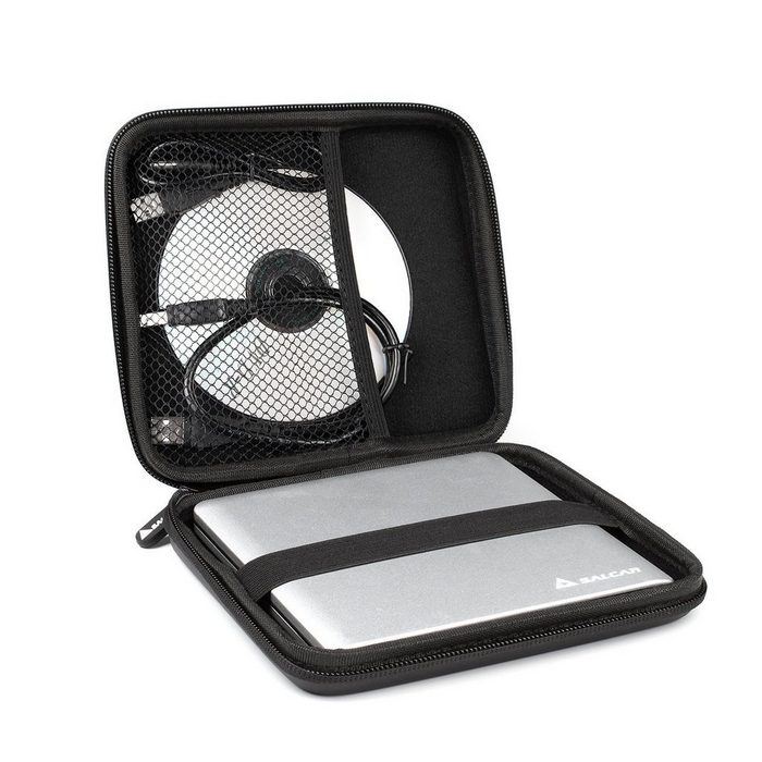 Salcar DVD-Player-Tasche SALCAR Schutzhülle Hülle Hartschalentasche Tasche Schale Case Bag Tragbar Hard Case erschütterungsfeste Schutzbox