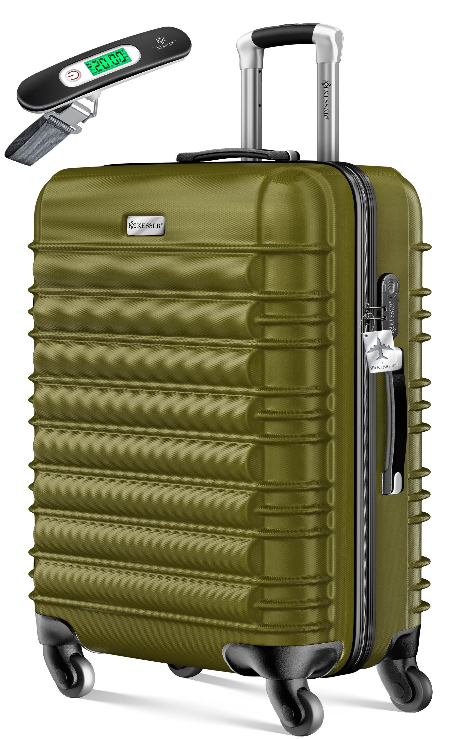 KESSER Hartschalen-Trolley Reisekoffer 84L Koffer Inkl. Kofferwaage + Gepäckanhänger, 4 Rollen, Rollkoffer ABS-Hartschale mit 4 Rollen, Zahlenschloss & Teleskopgriff