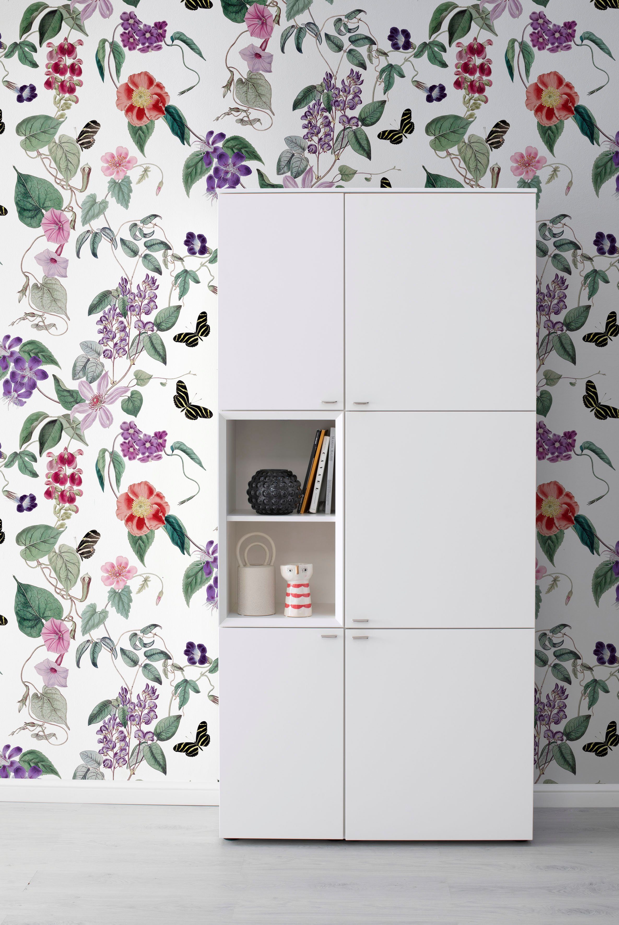 Blossom, matt, SCHÖNER Schlafzimmer WOHNEN-Kollektion Blumen Wohnzimmer glatt, Vliestapete für moderne weiß Küche Fototapete