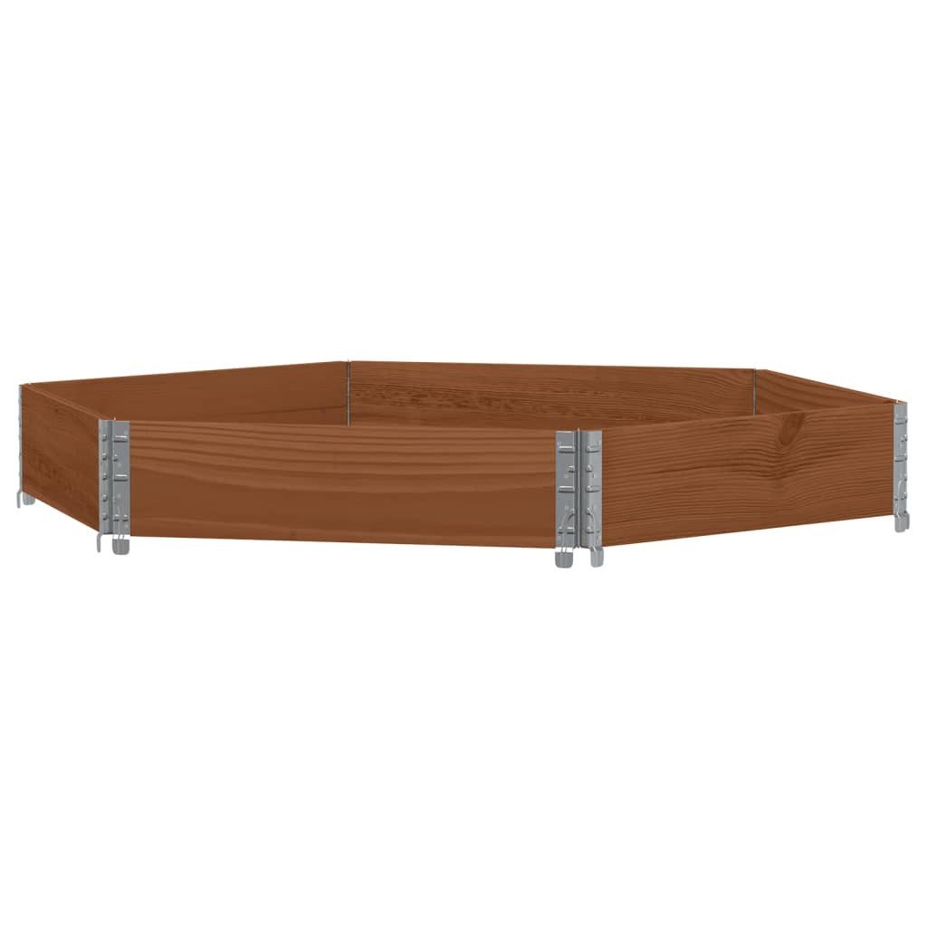 Blumentopf Paletten-Aufsatzrahmen Braun 160x160 cm Massivholz Kiefer