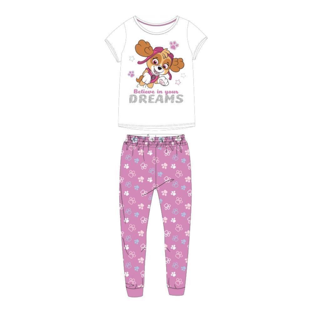 PAW PATROL Pyjama Pyjama für Mädchen, "Belive in your Dreams", weiß-pink (Set, 2 tlg)