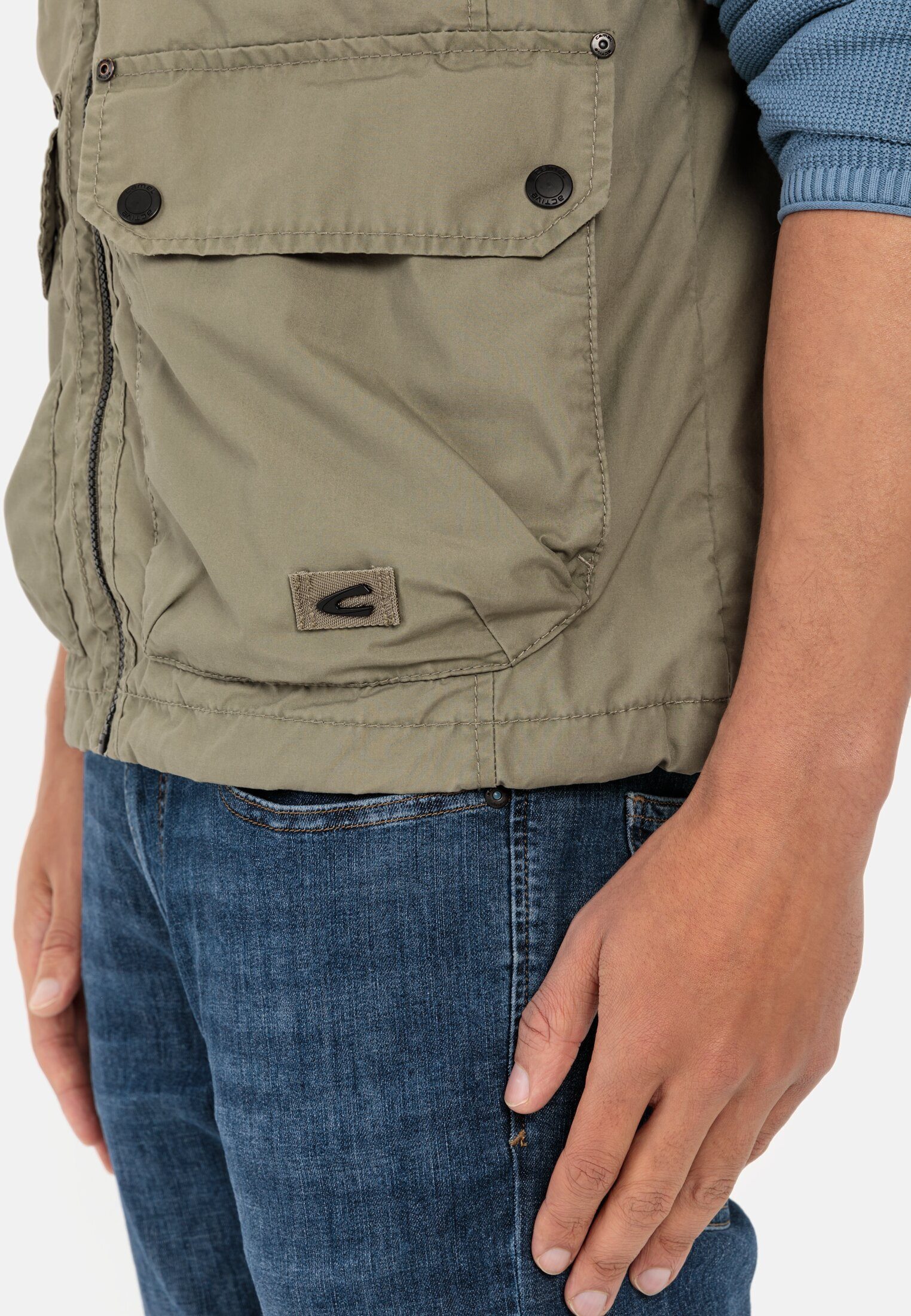 camel active Funktionsweste mit Stehkragen ärmellos Stehkragen Weste_Casual Weste