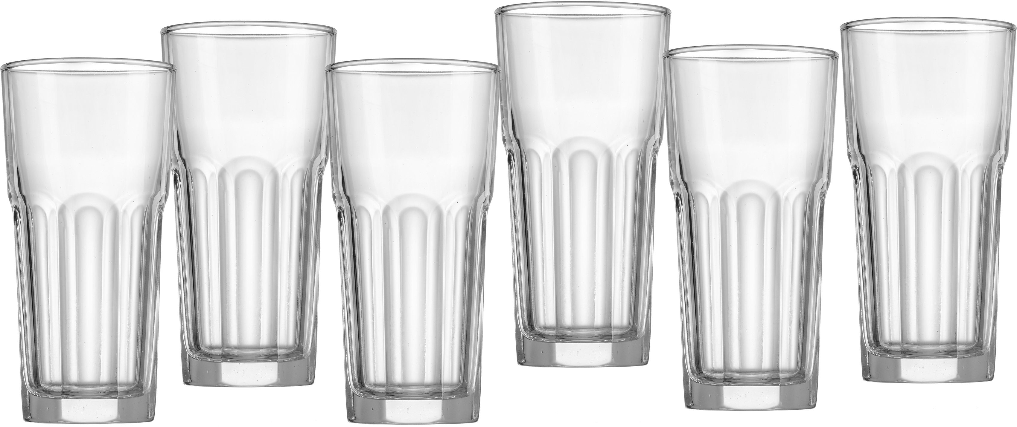 Ritzenhoff & Breker Gläser-Set Riad, 6-tlg., Glas, Facetten-Optik, 6-teilig