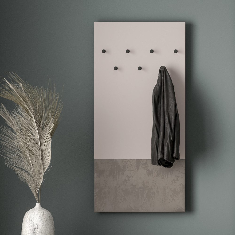 Lomadox Garderobenpaneel VITTORIA-131, in Kaschmir, 69 cm breit, mit Haken günstig online kaufen