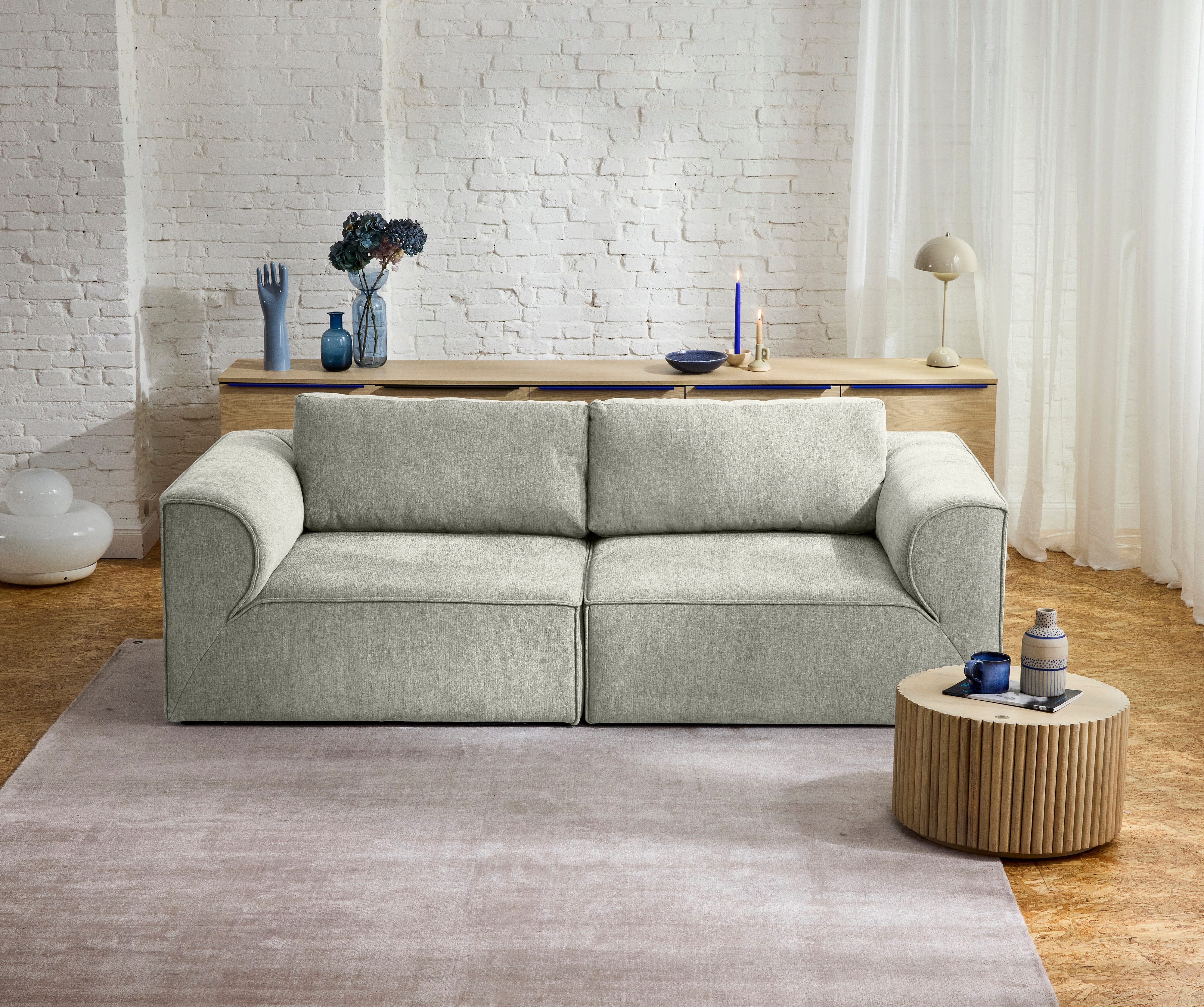 TOM TAILOR HOME Big-Sofa SOFT PUZZLE aus der flexiblen Elementserie, – entspannte Sitztiefe und weicher Sitzkomfort