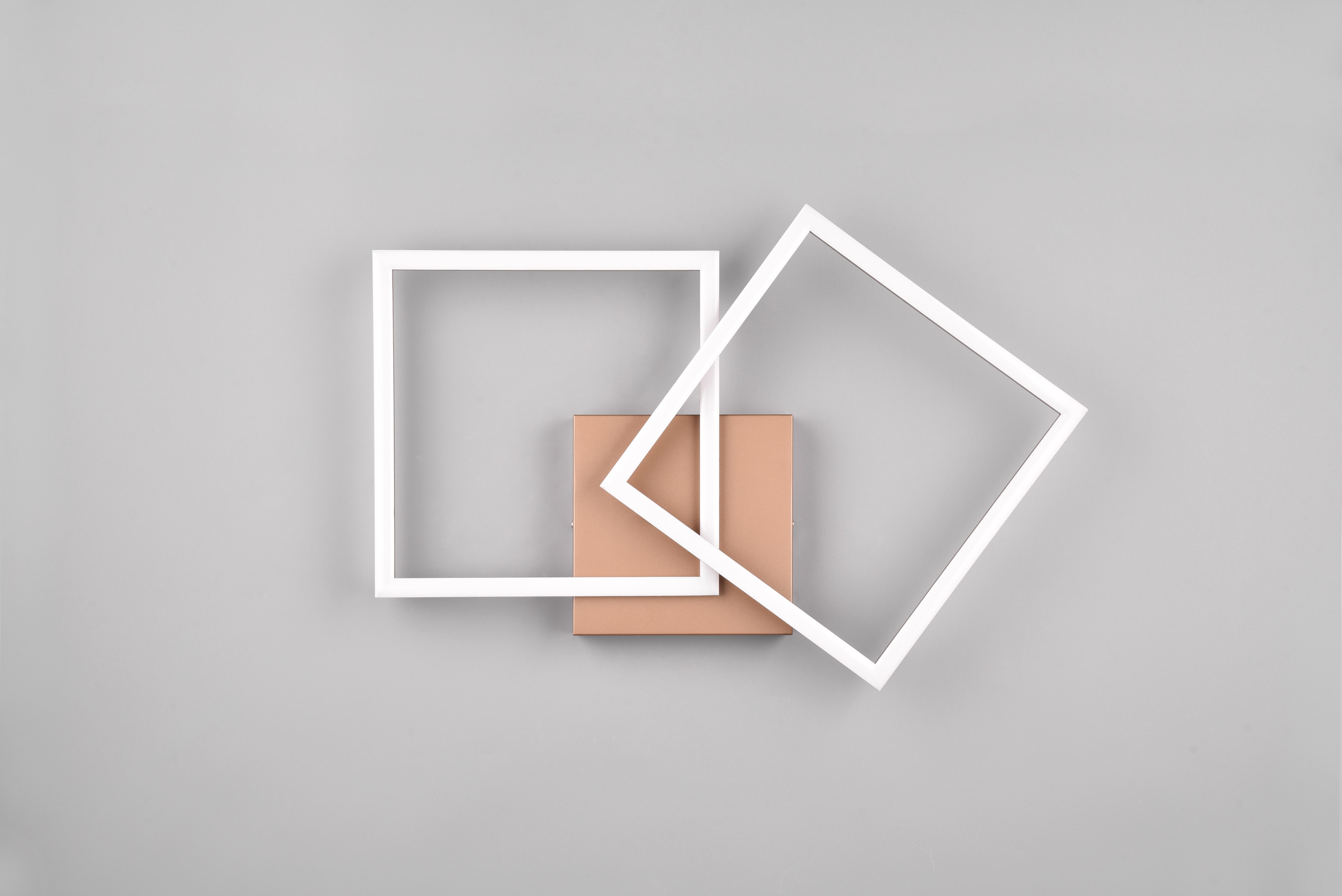 my home LED Deckenleuchte ANTJE, Deckenlampe, schwenkbare LED-Rechtecke, LED fest integriert, Warmweiß, Wand- und Deckenmontage möglich