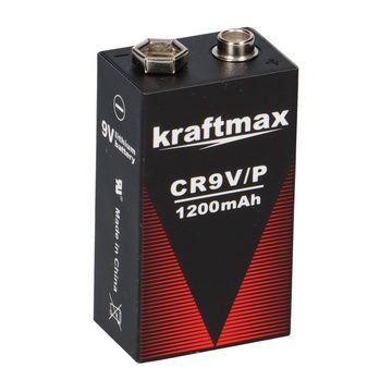 kraftmax 8x Kraftmax Lithium 9V Block Hochleistungs- Batterien für Rauchmelder Batterie