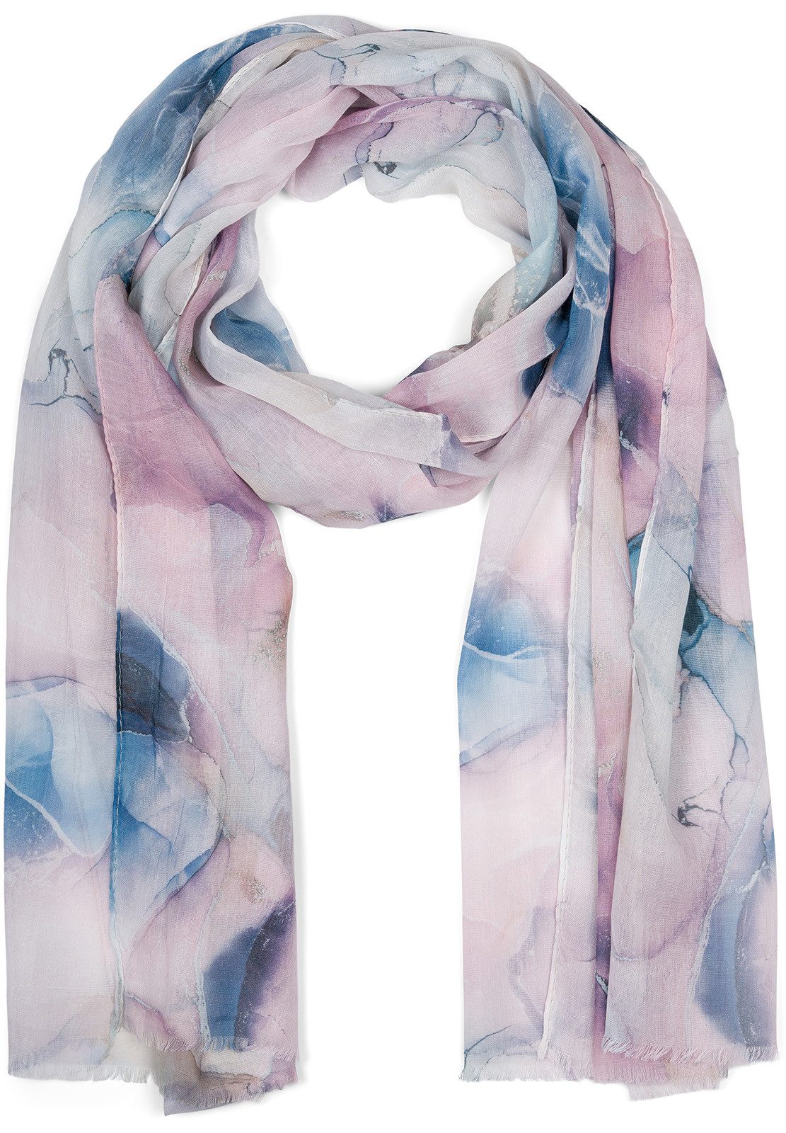 styleBREAKER Modeschal Leichter Schal mit Marmor Muster, (1-St)