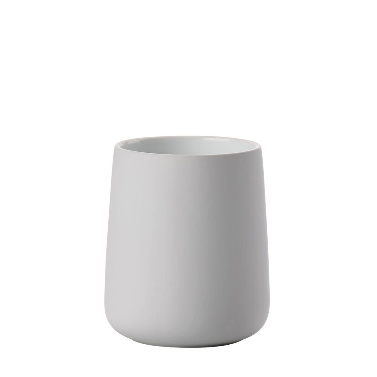 Zone Denmark Zahnputzbecher ZONE Zahnbürstenbecher NOVA Soft-Grey, Keramik mit Soft-Touch, (Stück)