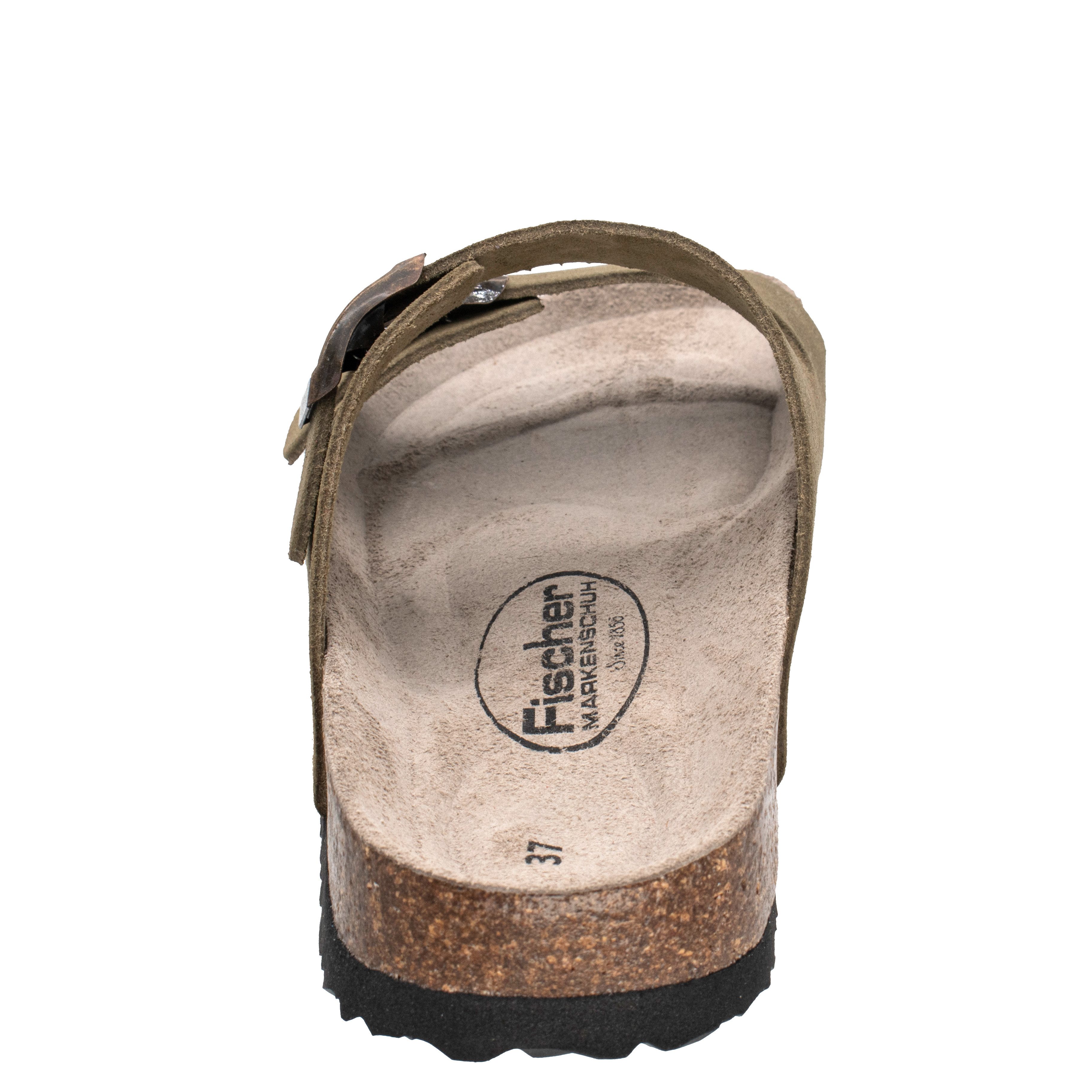 Fischer-Markenschuh Mirabel Pantolette aus Veloursleder, mit verstellbaren Schnallen, gepolstertes Lederfußbett – Bild 5 von 5