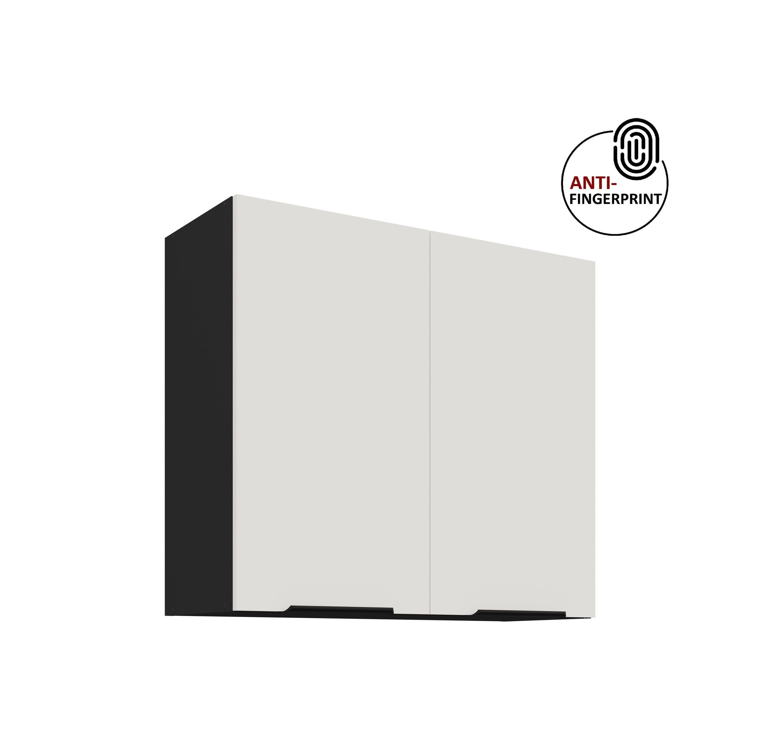 Küchen-Preisbombe Hängeschrank 80 cm Küche ARIA Weiss Küchenzeile Küchenblock Anti Fingerprint