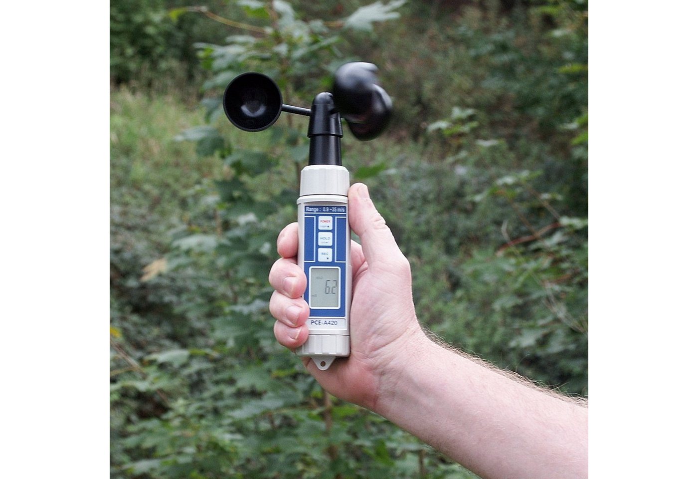 Thumbnail - PCE Instruments Feuchtigkeitsmesser Anemometer PCE-A420, Digitales Windmessgerät