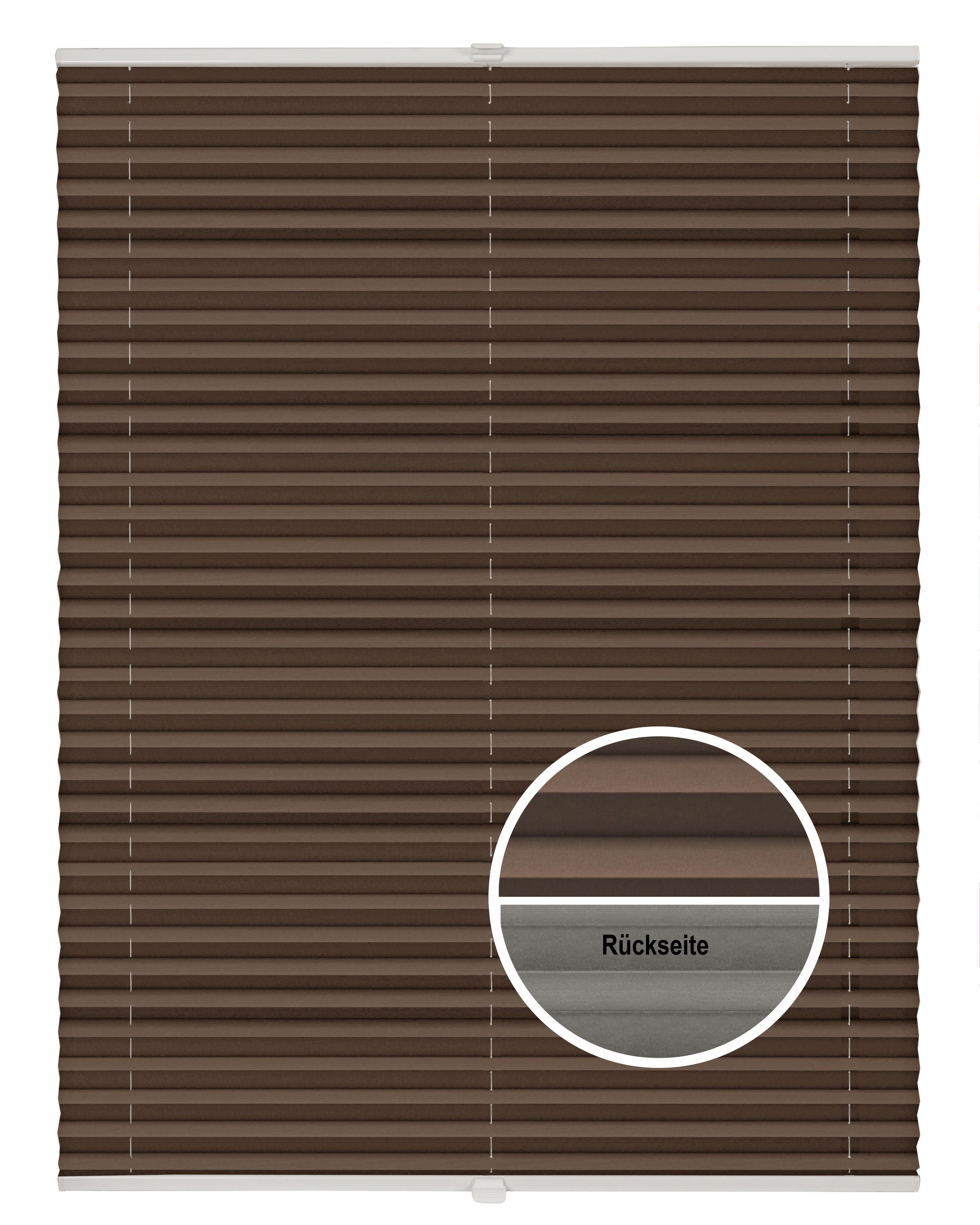 ondeco Plissee Basic Thermo, ohne Bohren, verspannt, Klemmträger mit Feststellschraube