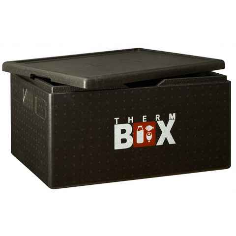 THERM-BOX Thermobehälter Styroporbox B80 Innen: 62,5x42,5x32cm Wiederverwendbar, Styropor-Piocelan, (1, 1-tlg., 1 Box), für E3 Kiste Thermobox Warmhaltebox Kühlbox Profibox