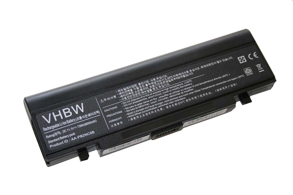 vhbw kompatibel mit Samsung R65-CV05, R610, R60-FY01, R60Plus, R65-CV03, Laptop-Akku Li-Ion 6600 mAh (11,1 V)