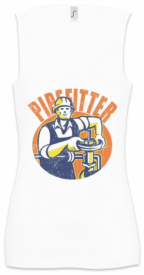 Tanktop Pipefitter Ärmelloses Damen T-Shirt Klempner Plumber Gas Wasser