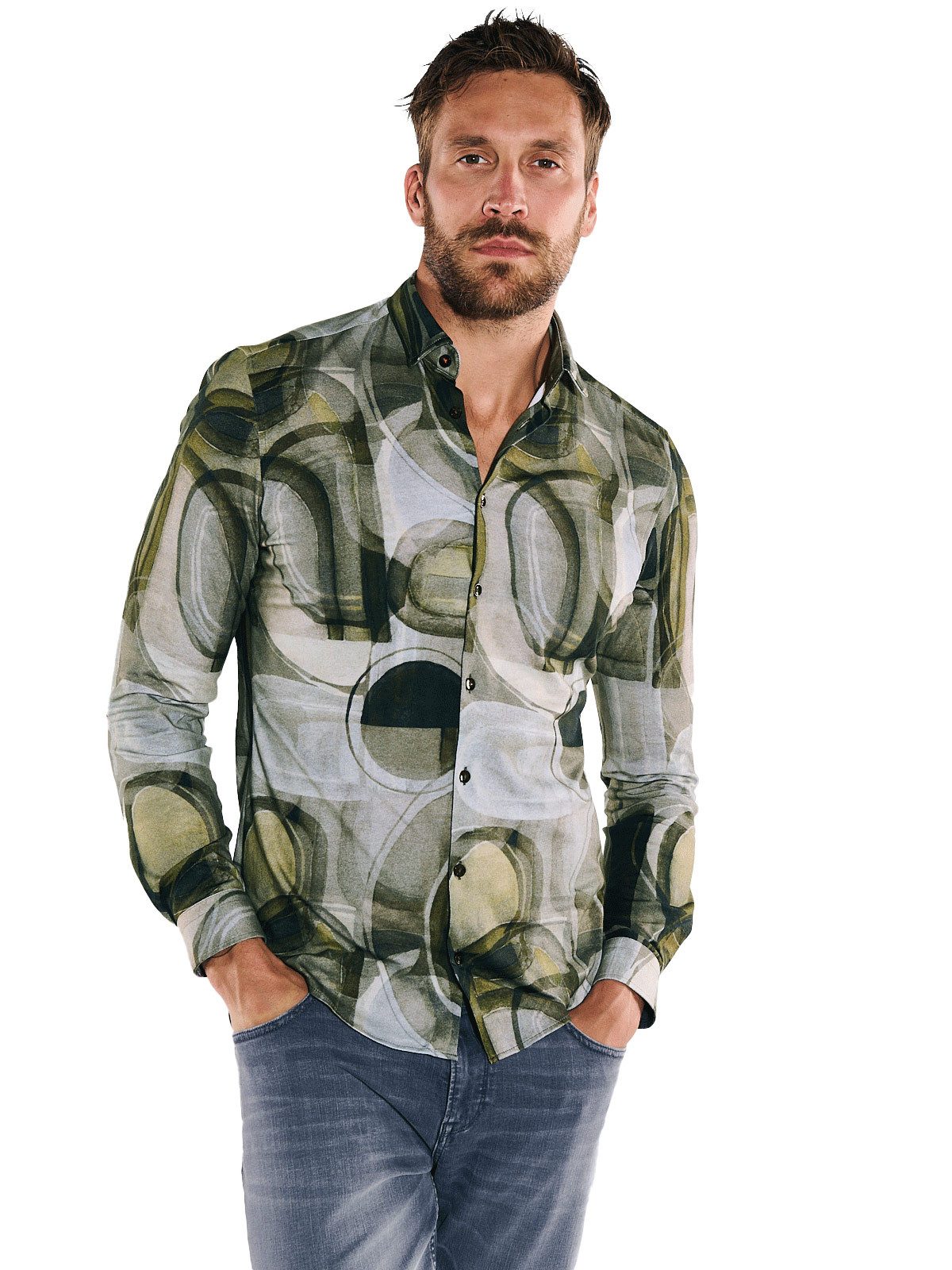 Langarmhemd Langarm-Hemd slim fit