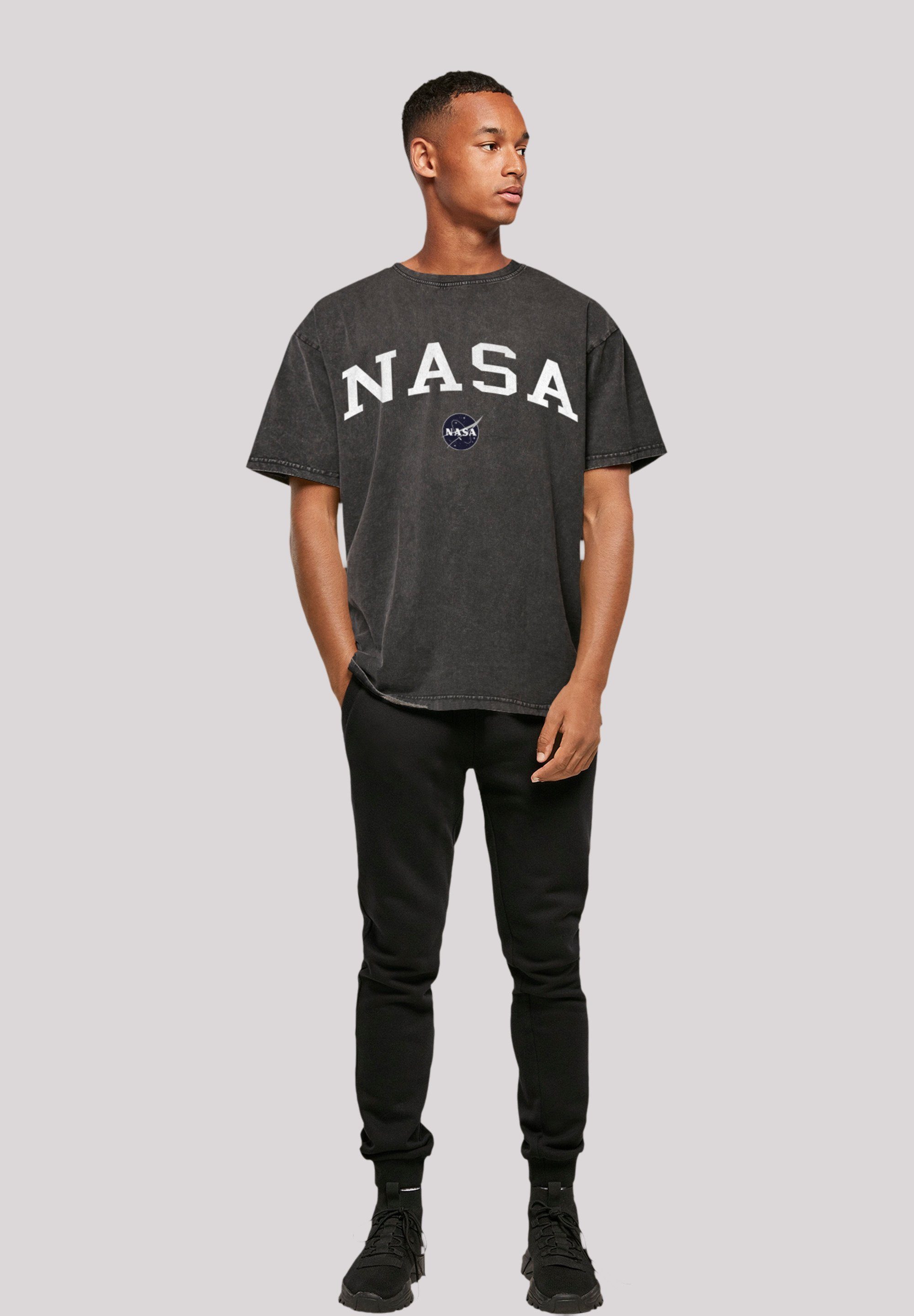 Logo NASA schwarz T-Shirt F4NT4STIC Collegiate Print