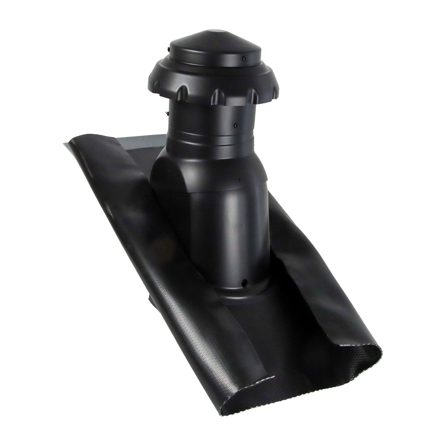 FLECK Dachdurchführung Auraflex DN 150 schwarz mit Wetterkappe, Spezial-Hart-PVC