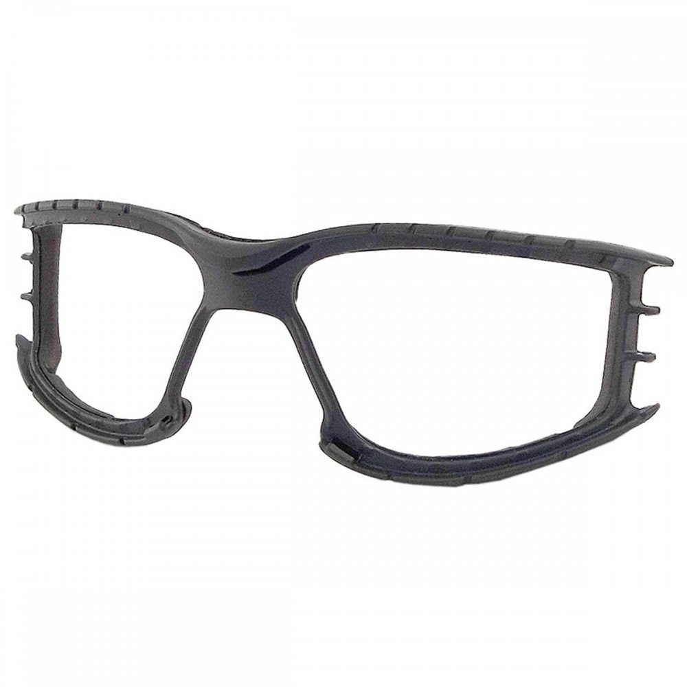 KHS Sonnenbrille Einsatzbrille, klar (Set, Sonnenbrille gummierter Rahmen Etui) mit Belüftung inkl