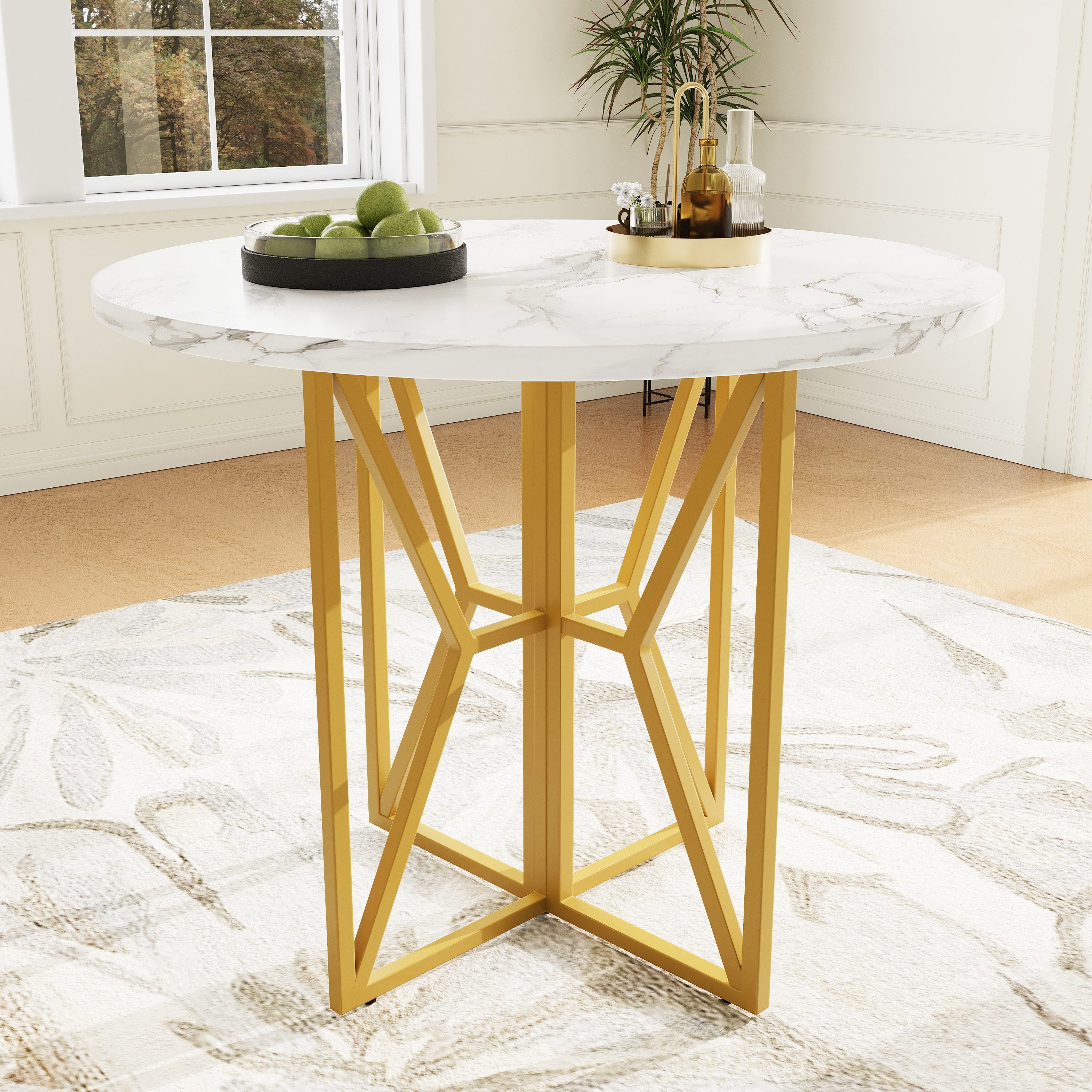 HAUSS SPOLE Esstisch 80x80x76cm Runder Esstisch günstig online kaufen