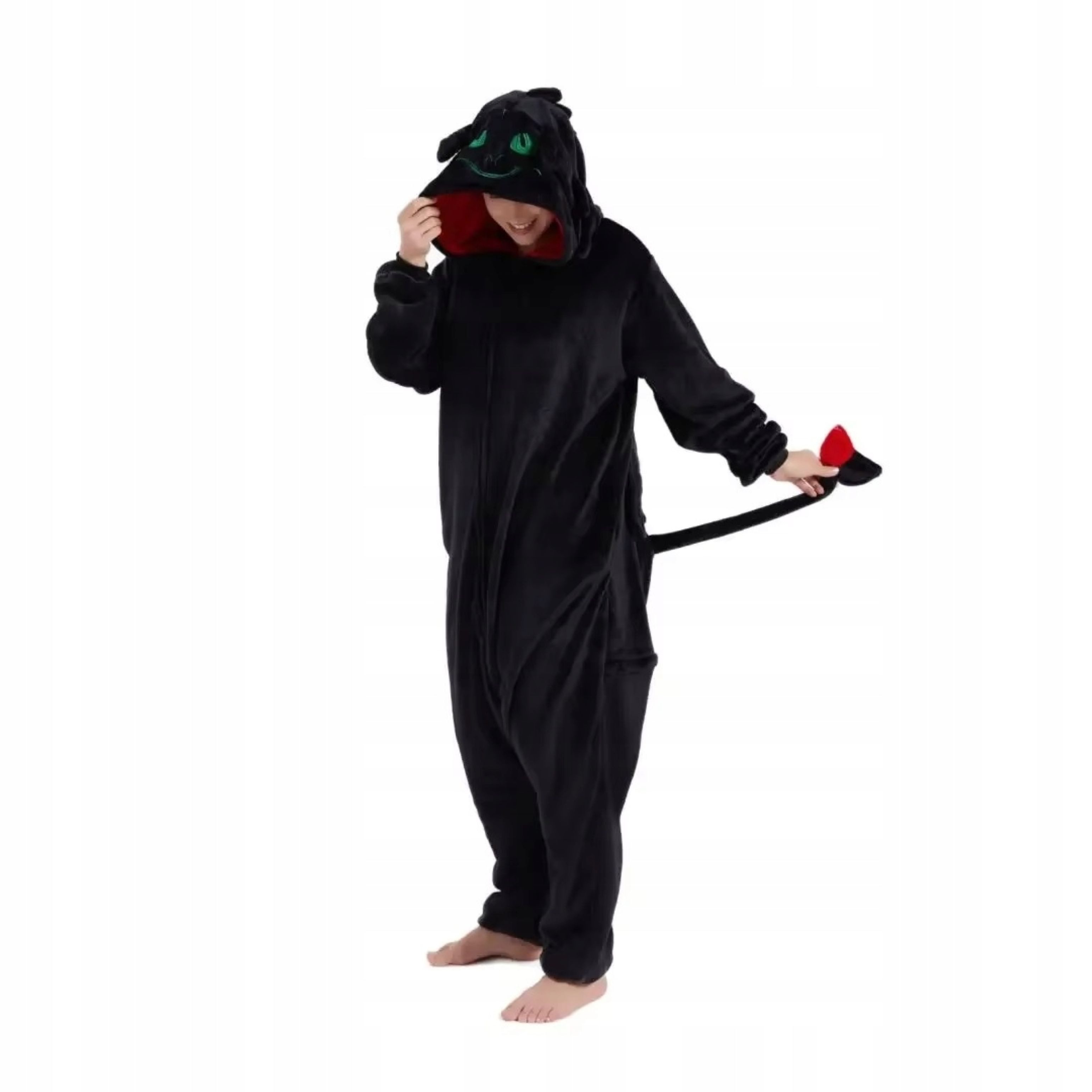 Festivalartikel Maskottchen-Kostüm Ohnezahn Kigurumi Onesie Kinder Gr. 110 Schlafanzug Kostüm Drache