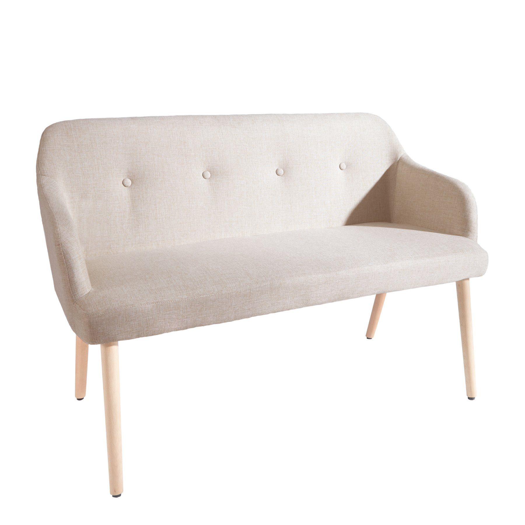 riess-ambiente Sitzbank SCANDINAVIA MEISTERSTÜCK 120cm beige / natur (Einze günstig online kaufen