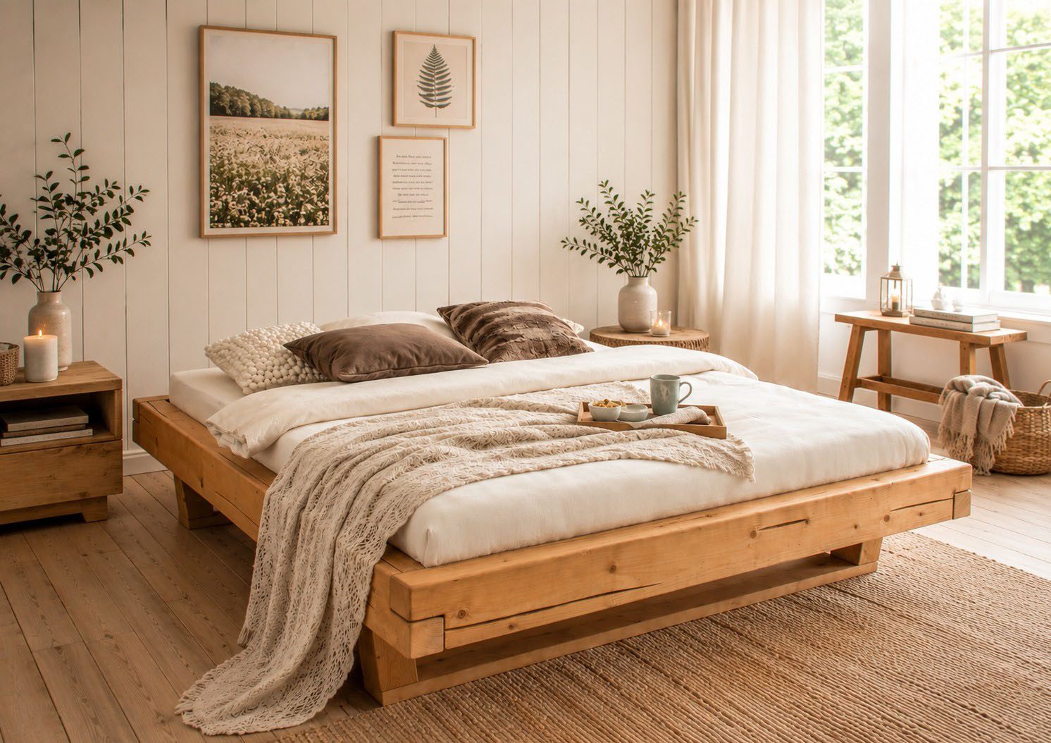 OTTO home Massivholzbett Ultima, hohe Belastbarkeit, Futonbett ohne Kopfteil (3-tlg), aus Eiche oder Fichte, FSC-zertifiziert, in vielen Breiten