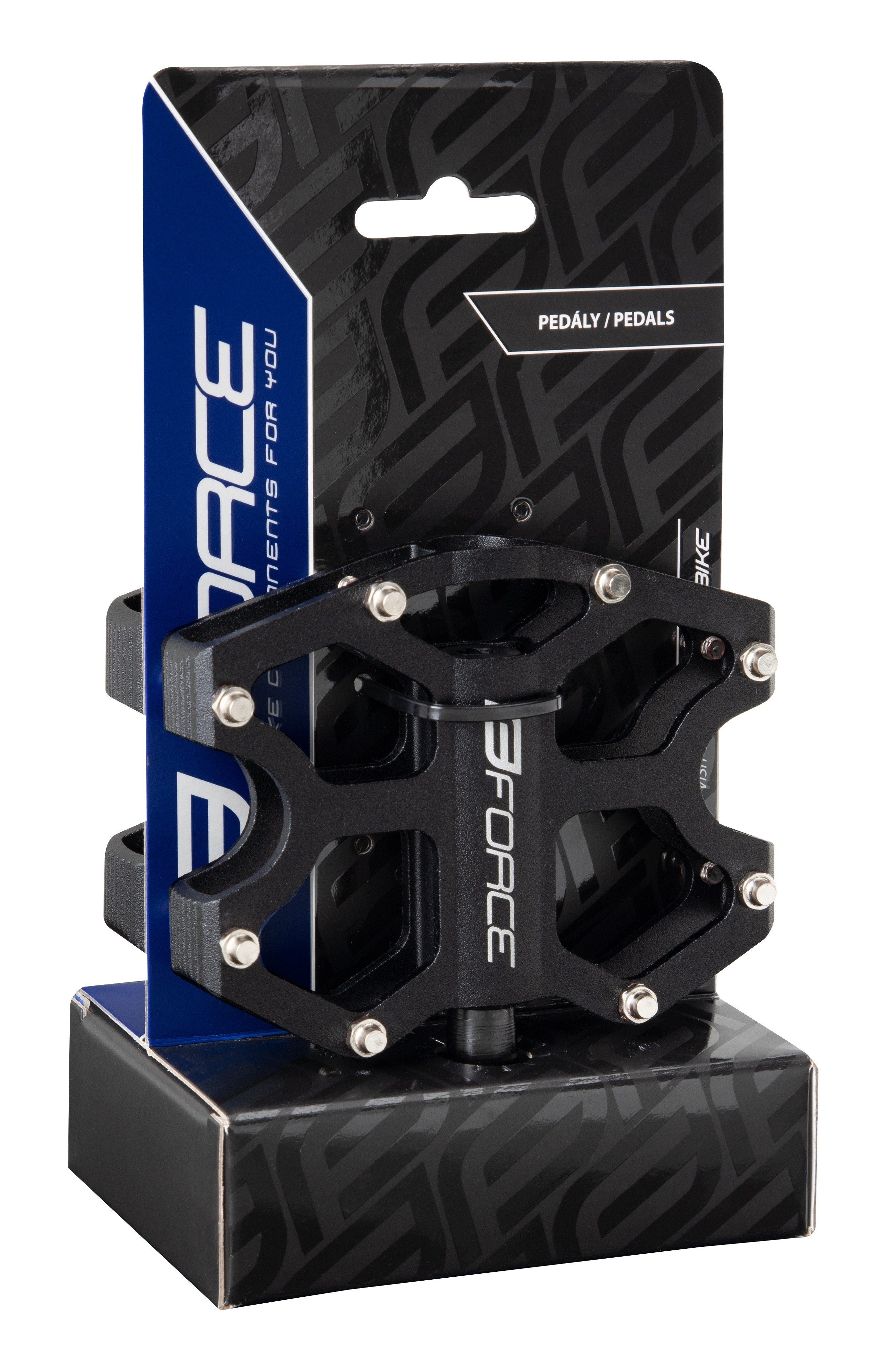 FORCE Fahrradpedale Pedale FORCE GALE Alu, gedichtete Lager, schwarz