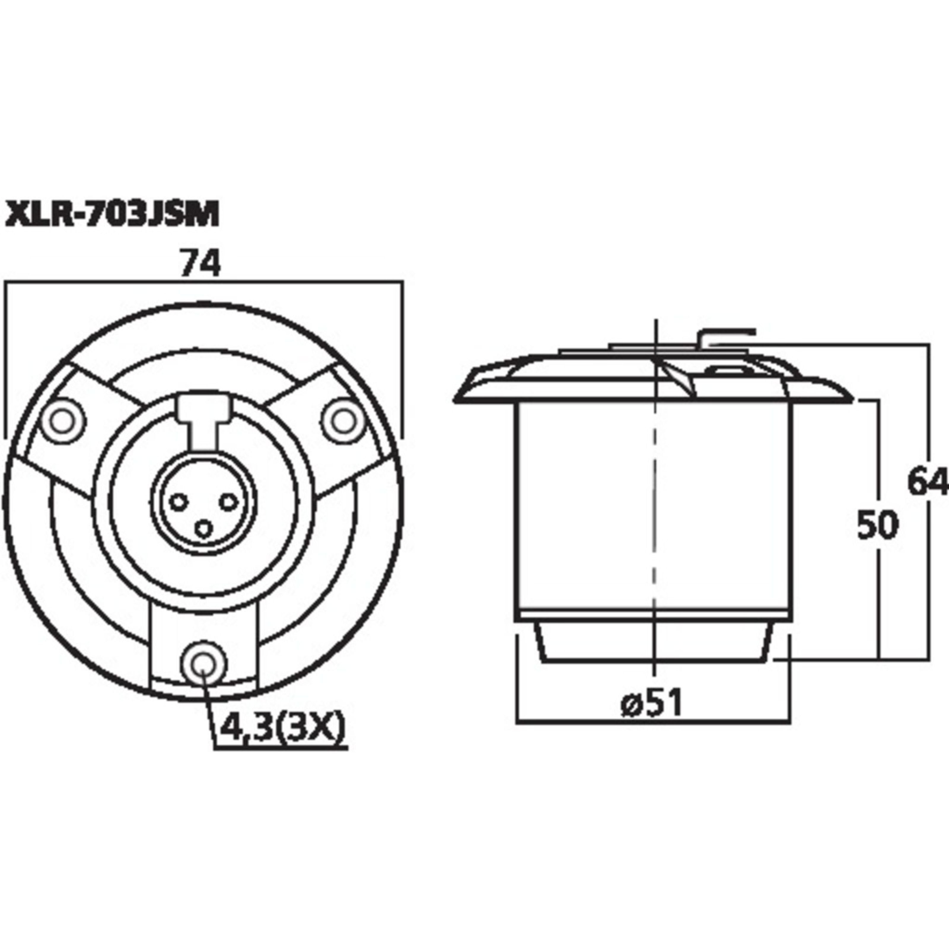 Monacor Lautsprecher (Schockabsorber mit XLR Buchse für Rednerpulte)